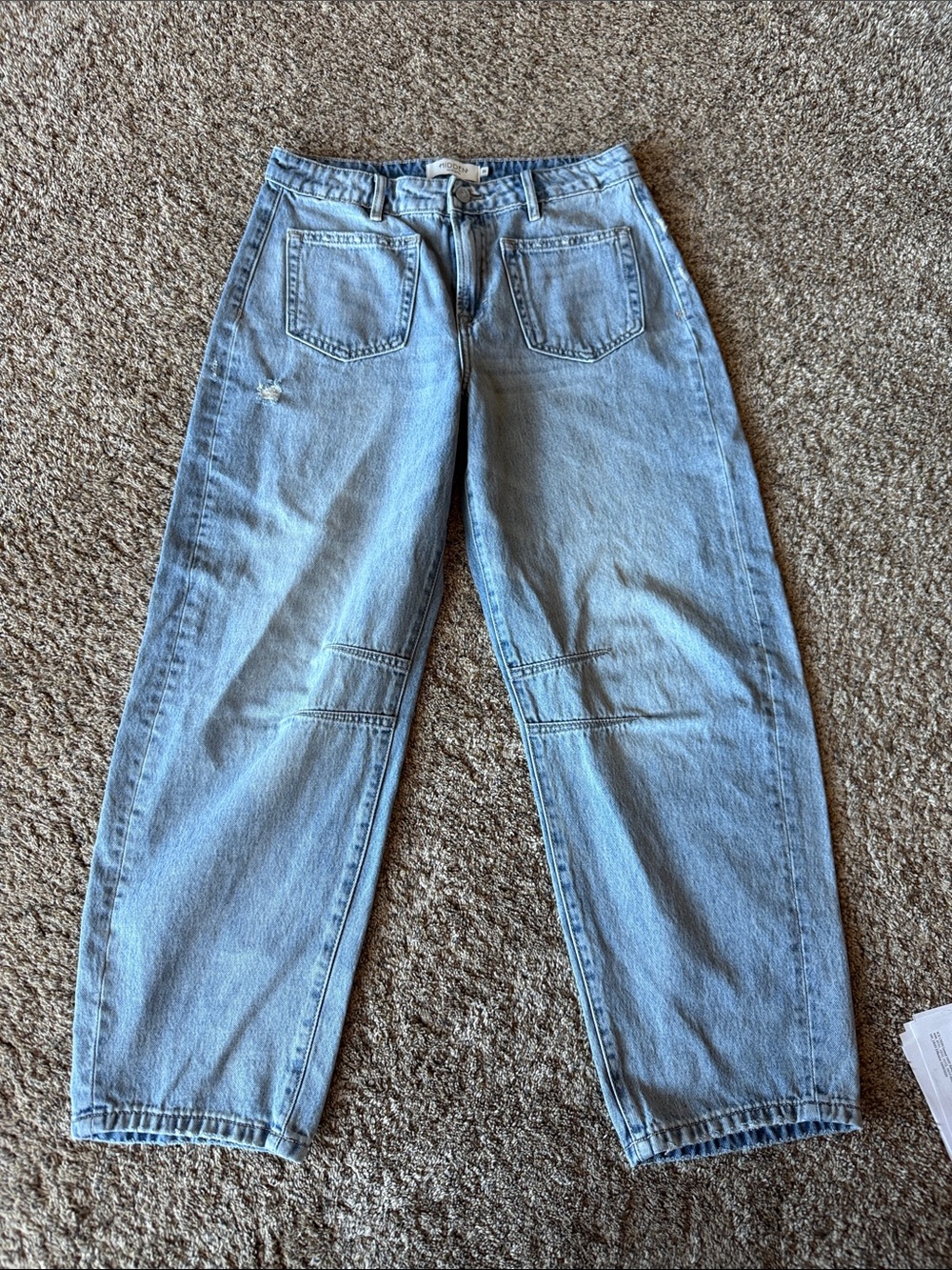 Hidden Brand Crop Barrel Jeans — Relaxed High-Rise Fit